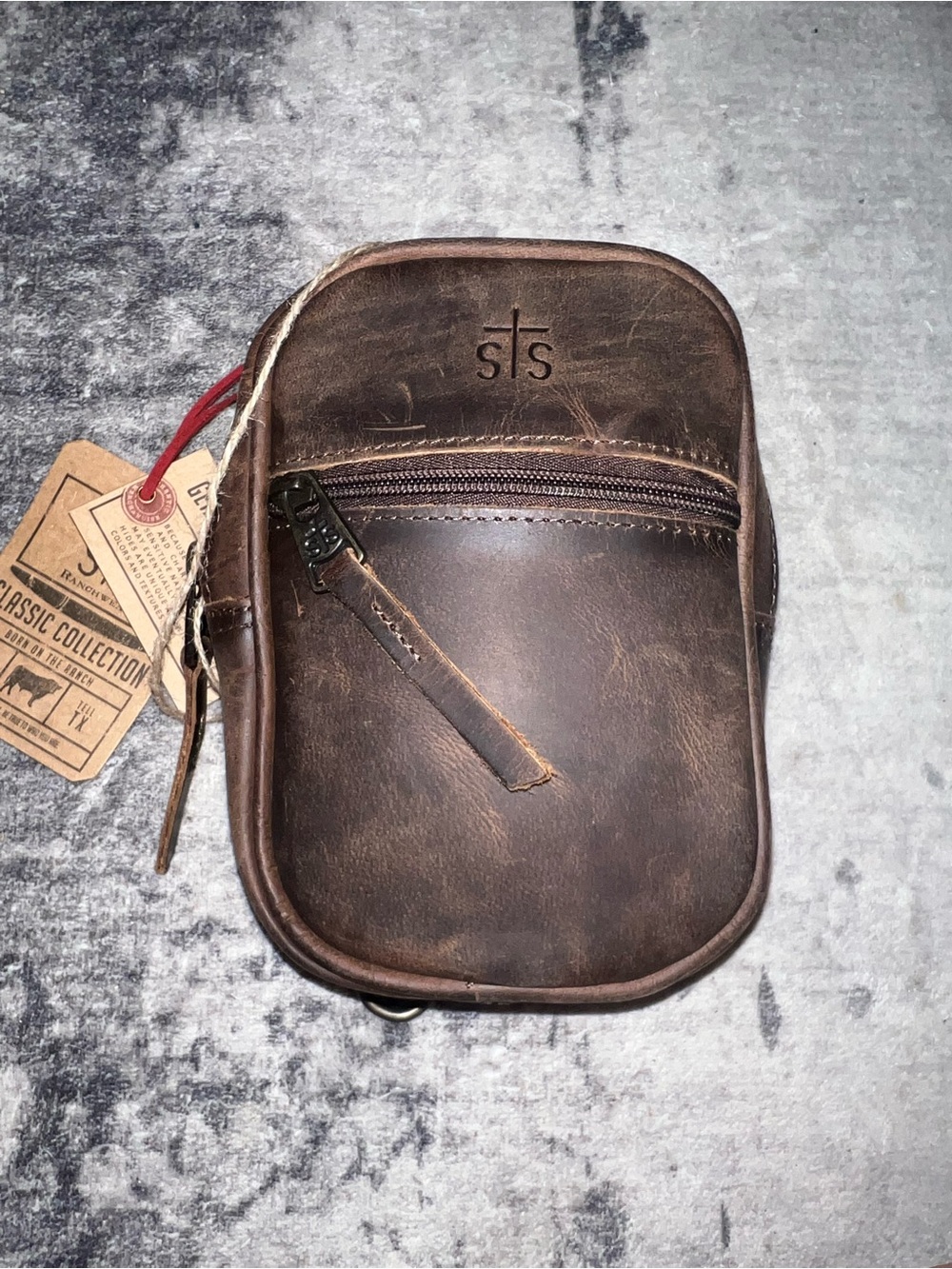 STS Ranchwear Brown Leather Crossbody Pouch